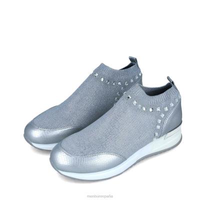 Menbur mujer pagado 204L3655 zapatillas plata