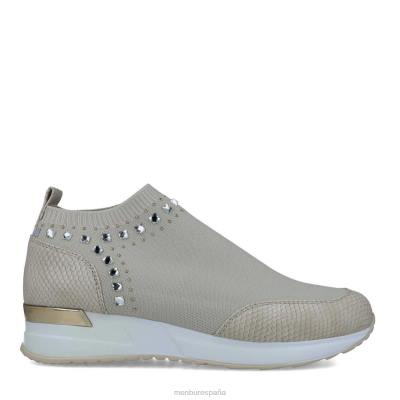 Menbur mujer pagado 204L591 zapatillas beige